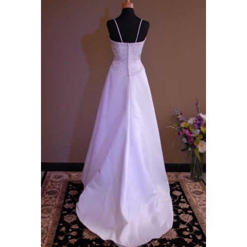 alfred angelo a line wedding dresses Casablanca Bridal 2555 Sabine Wedding Dress tulle A line skirt sheer short puff sleeve 20 / Sand/Nude/Ivory/Silver main image 0